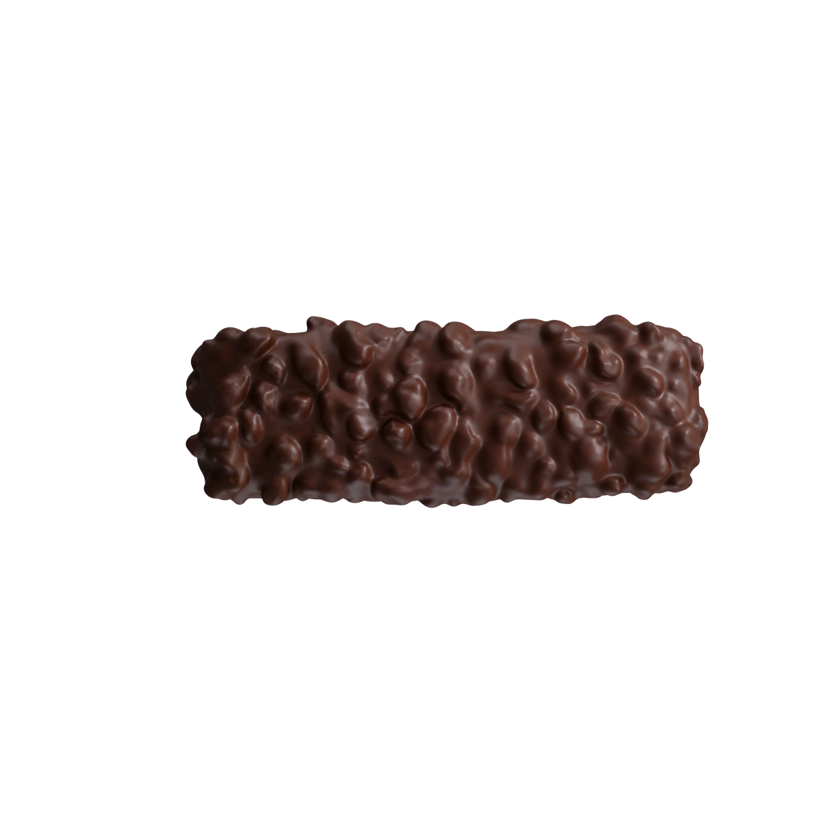 Double Chocolate bar unwrapped, showing bar